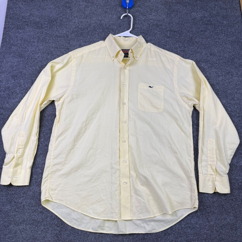 Vineyard Vines Tucker Shirt Mens Large Yellow Cotton Long Sleeve Button Down L